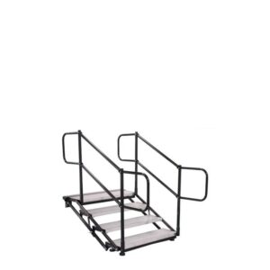 Adjustable Stair Unit (16"-28") 4 Steps with Removable Rails