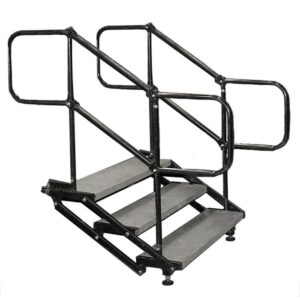 Adjustable Stair Unit (12"-21") 3 Steps with Removable Rails