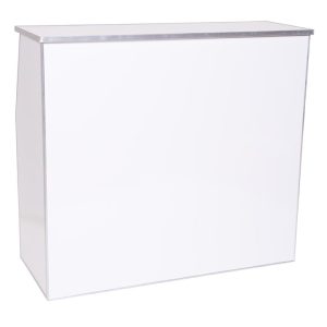 White Portable Folding Bar 4'