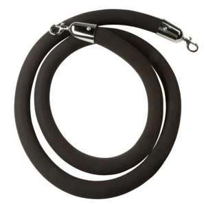 Black Velour Stanchion Rope 8'