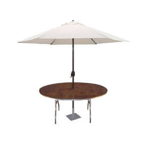 60" Round With Umbrella Table
