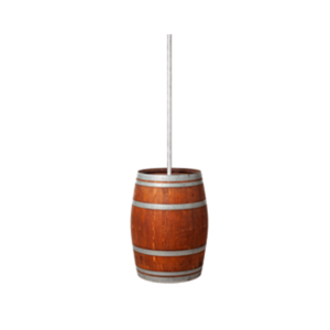 Wine Barrel Light Post